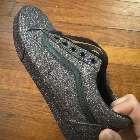 Black Glitter Vans 6.5 - Picture 2 of 5